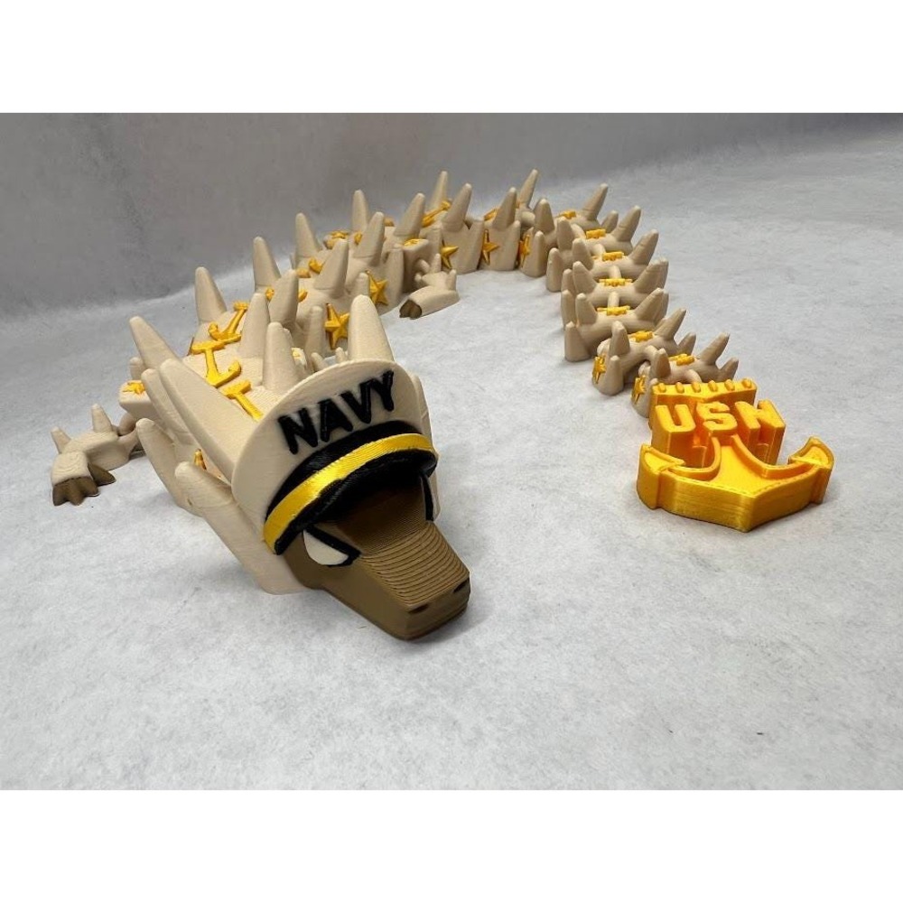 Navy Articulated Dragon 17"